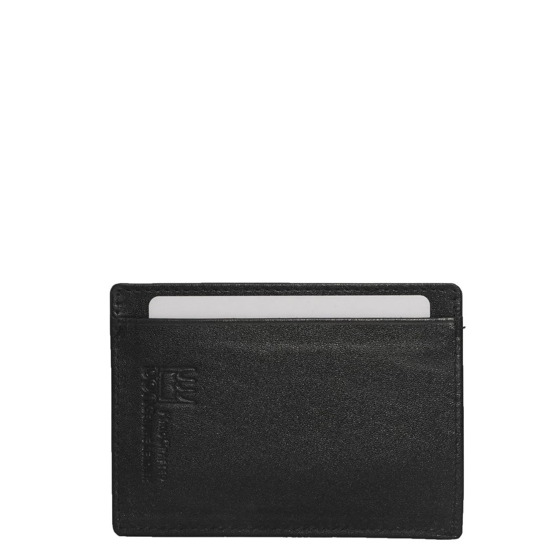 Black Card Leather Wallet  Front View