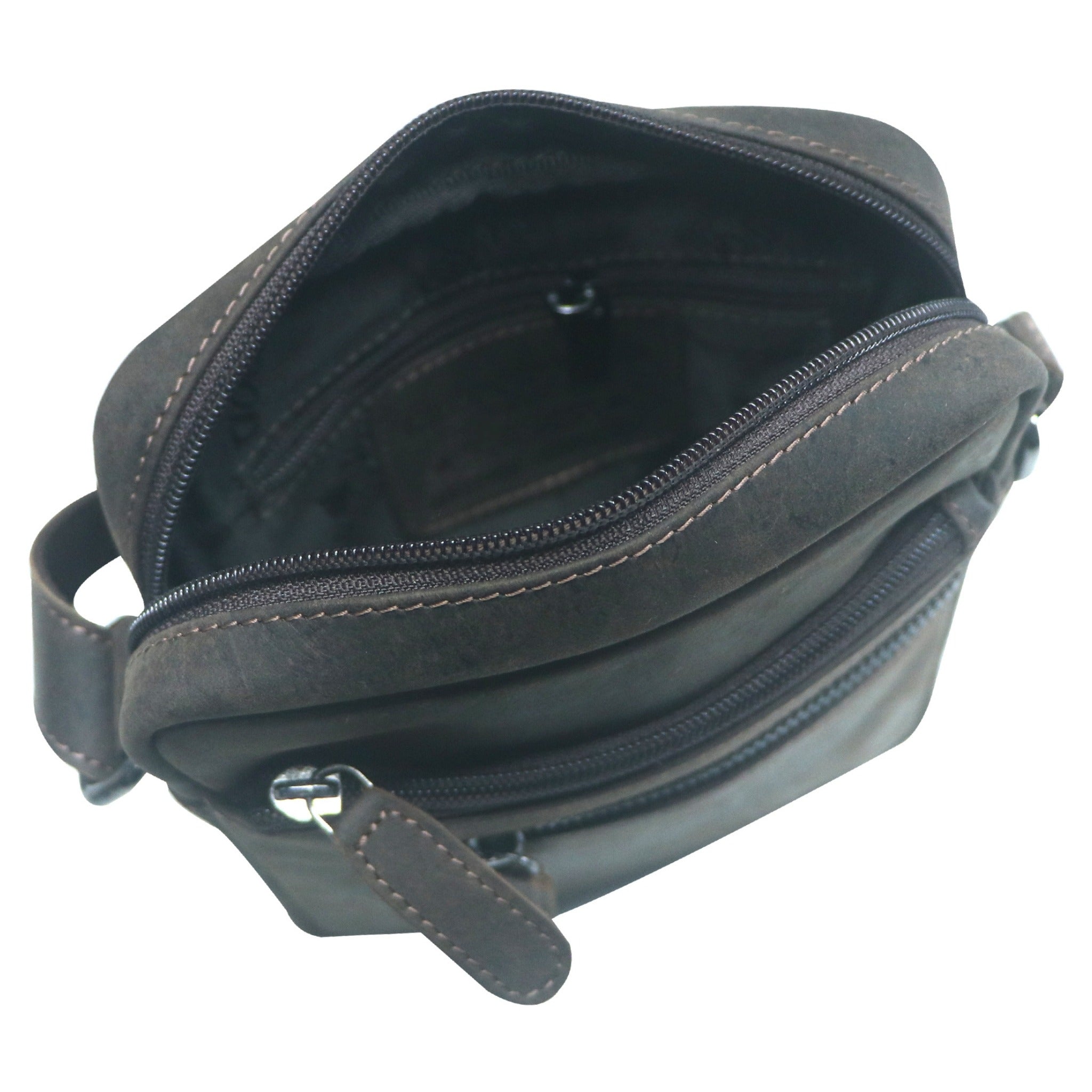 Multi-Zip Leather Crossbody Bag – GWBX102