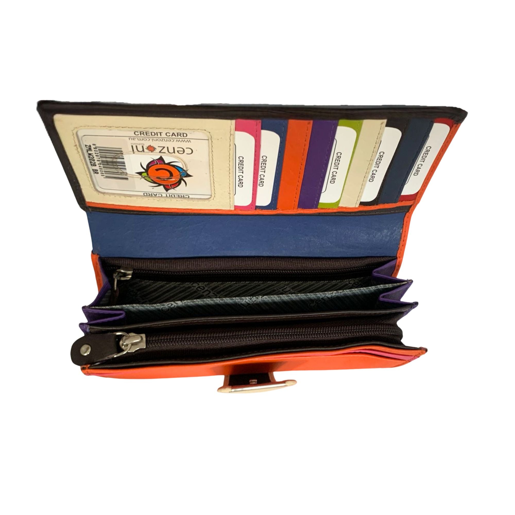 Cenzoni Fashions – Multi-colour Long Ladies Wallet – ZMLW202B
