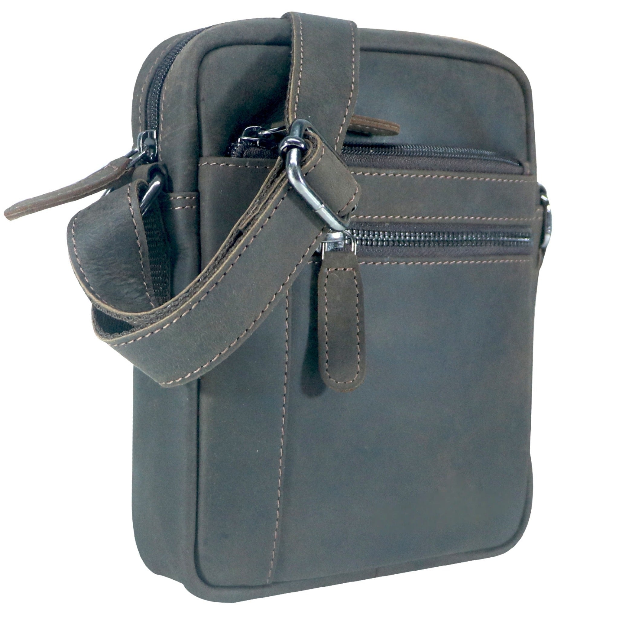 Multi-Zip Leather Crossbody Bag – GWBX102