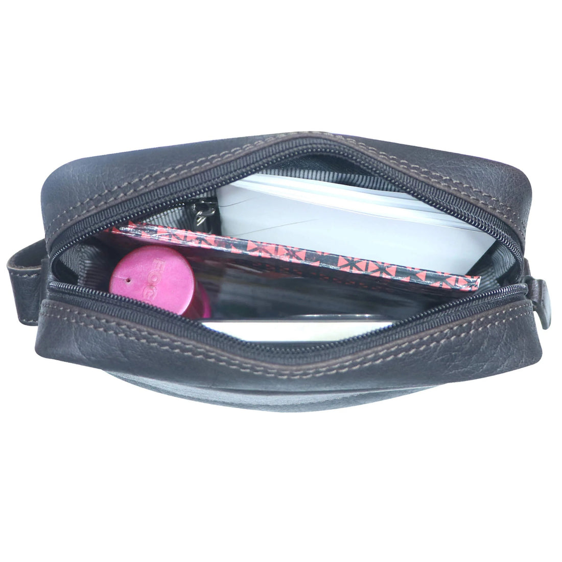 Compact Vertical Leather Crossbody Bag - GW658838