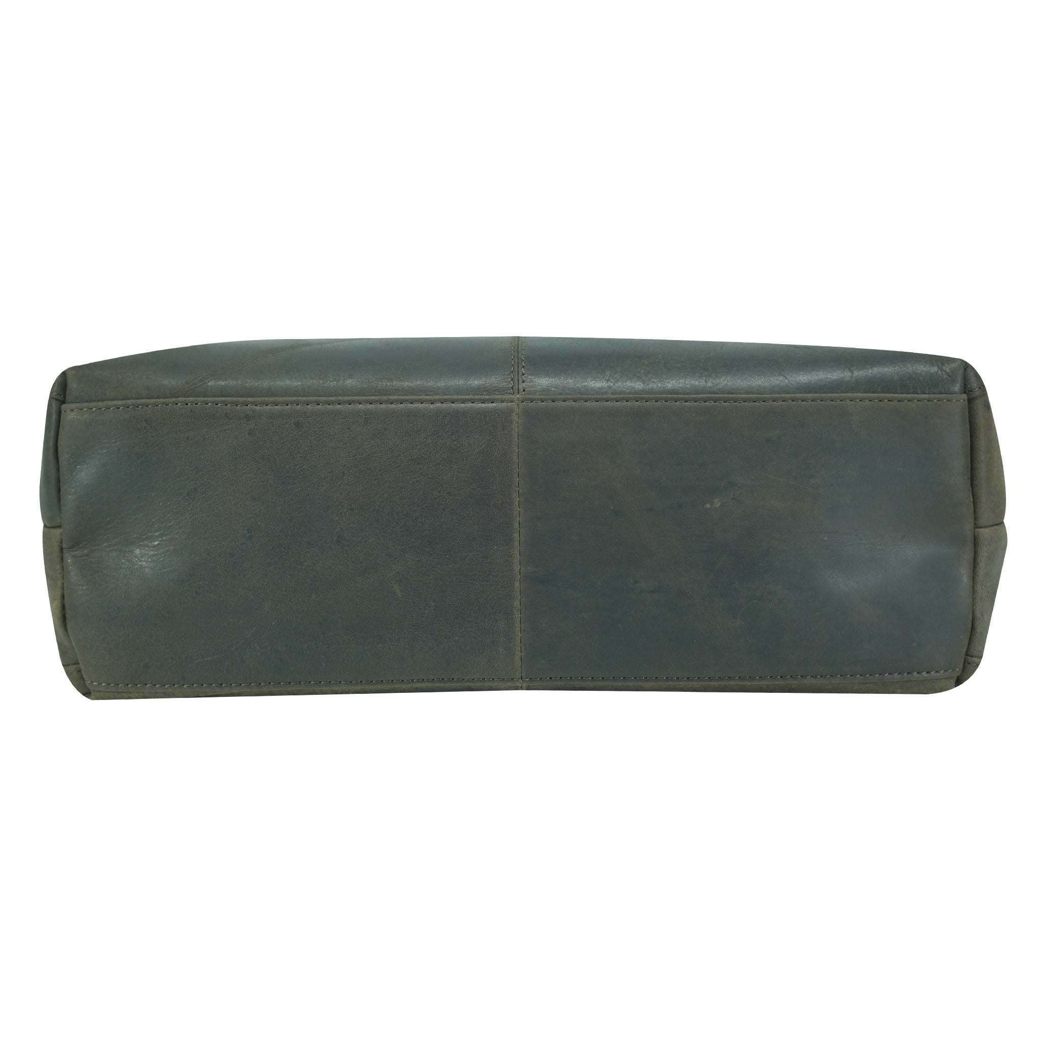 Brown leather bag  bottom view