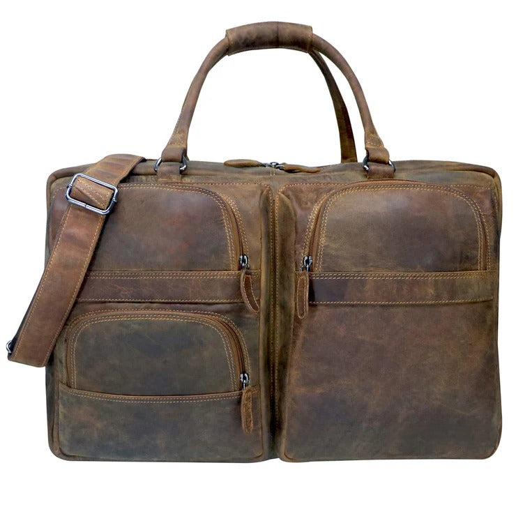 Vintage Leather Travel Duffel - GW9829