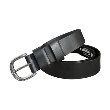 Classic Leather Belt Stitched Double Keeper 33mm  –  BOP1.5L(N)