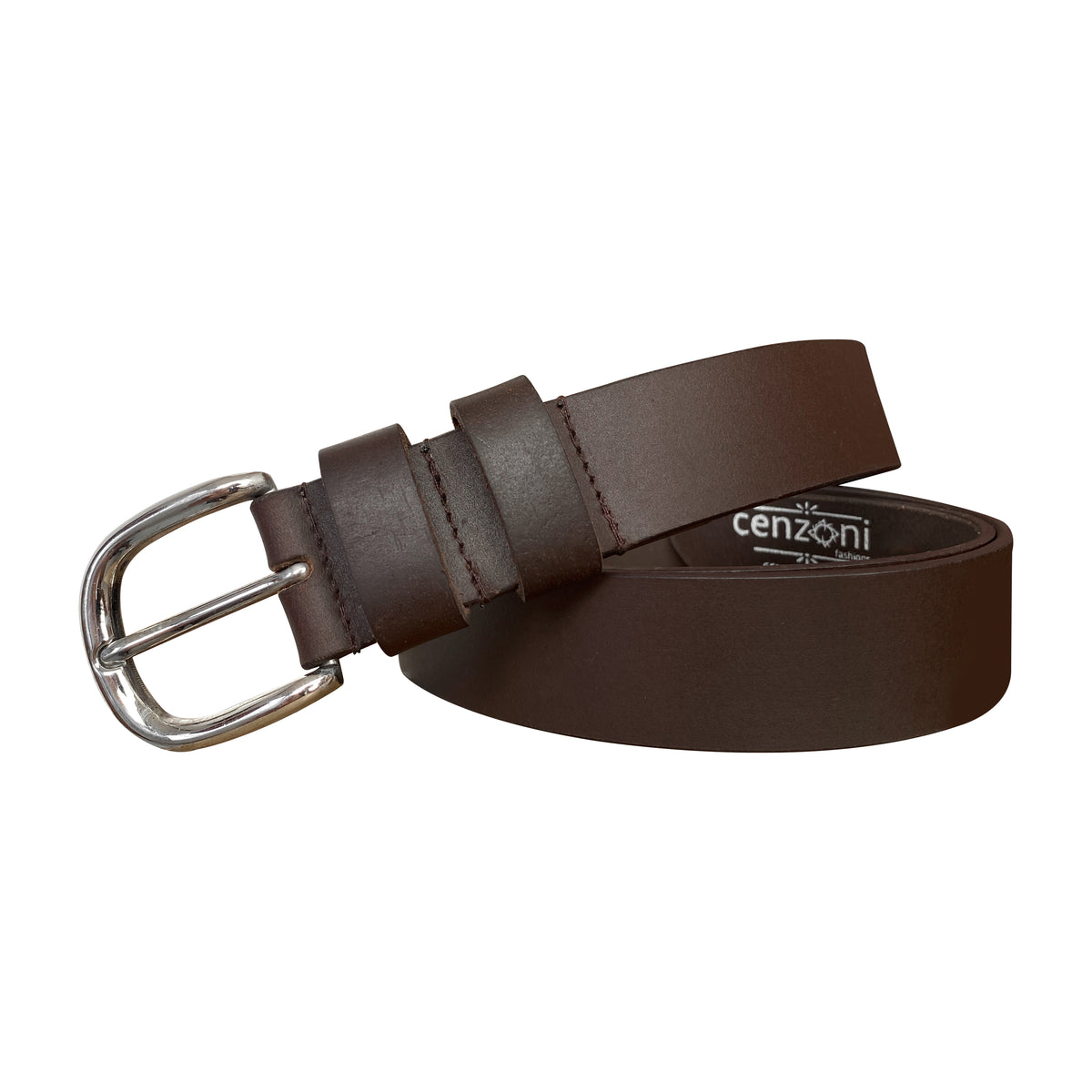 Classic Leather Belt Stitched Double Keeper 33mm  –  BOP1.5L(N)