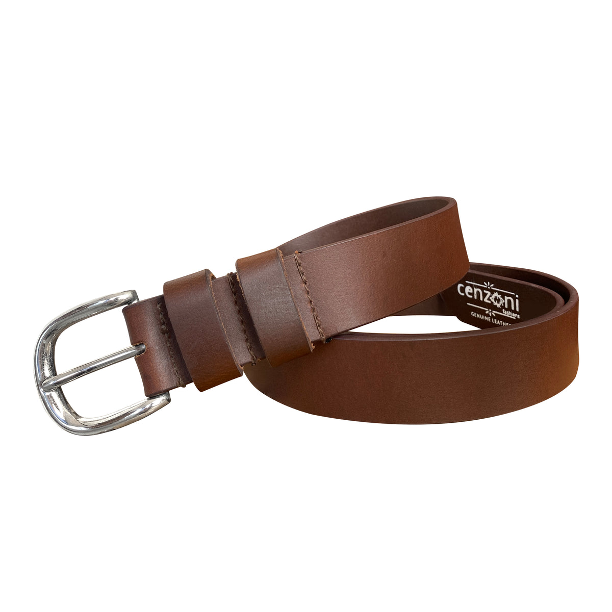 Classic Leather Belt Stitched Double Keeper 33mm  –  BOP1.5L(N)