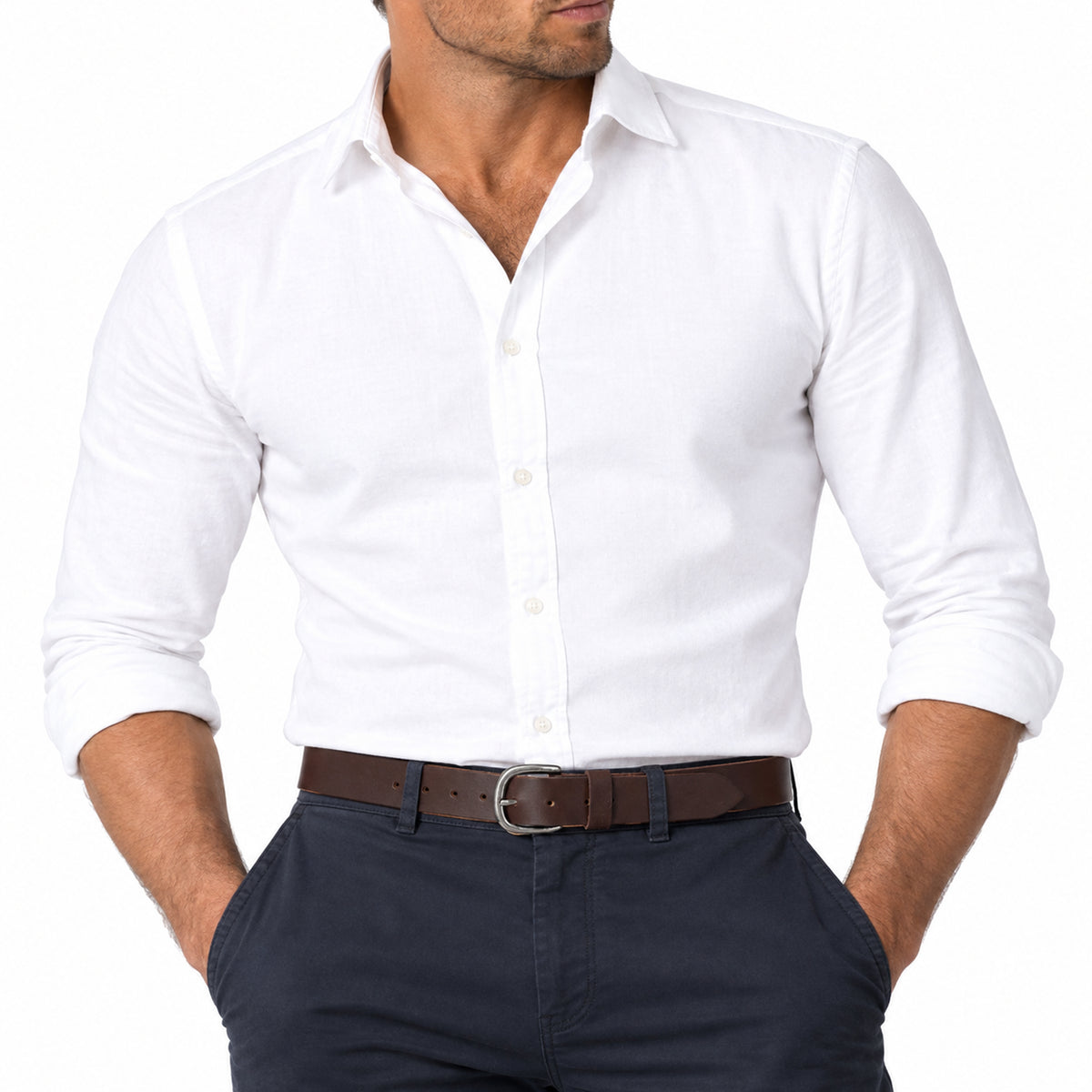 Men’s 33mm Leather Belt with Replaceable Buckle – BOP1.5R(N)