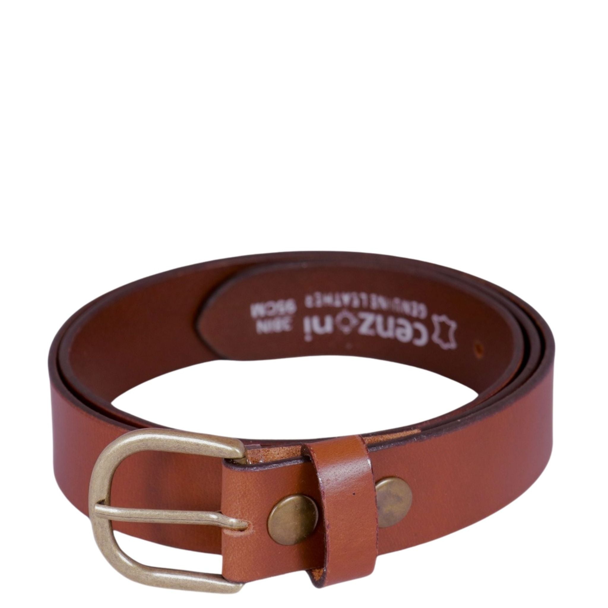 Tan Replaceable Buckle Leather Belt 31 mm width