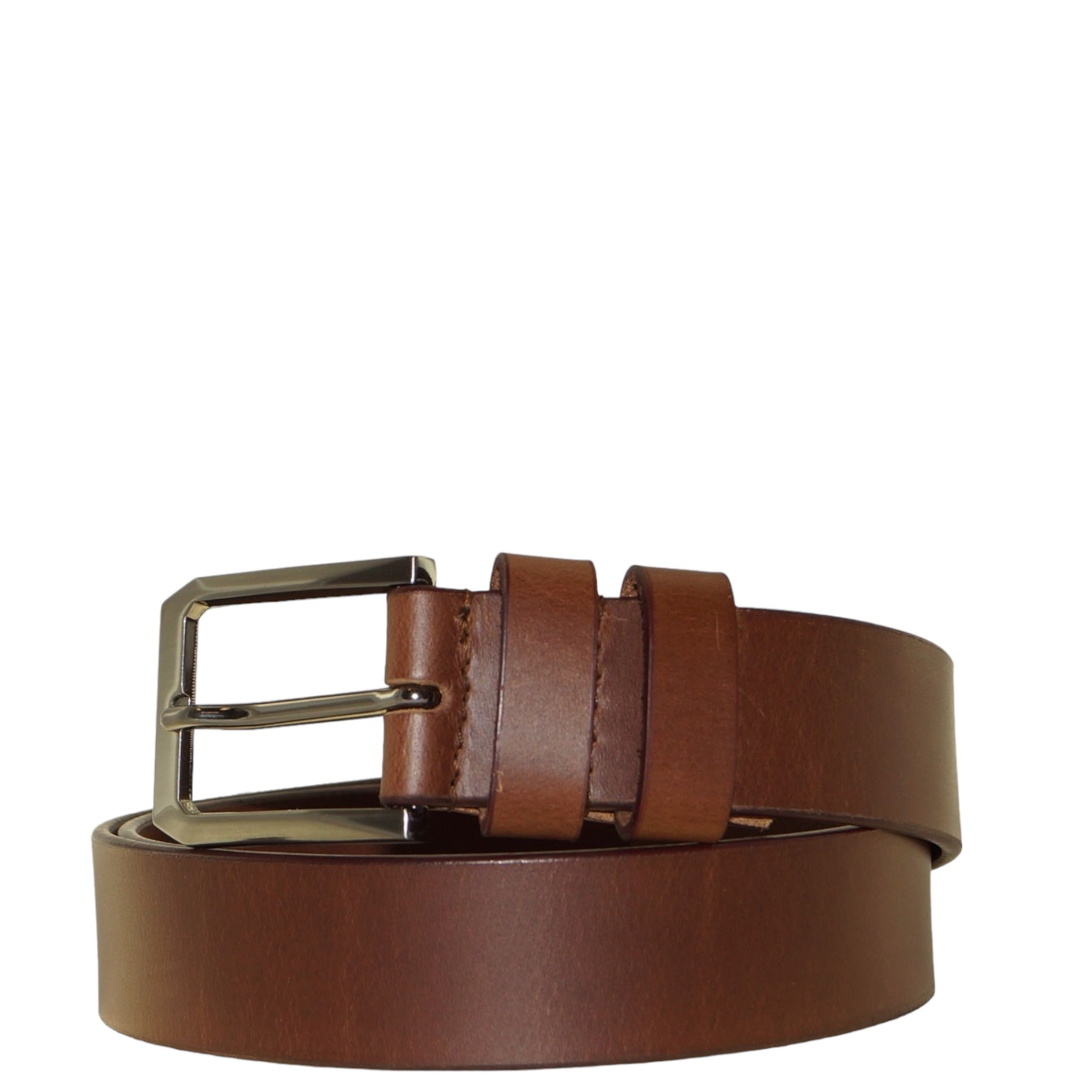 Tan Double Loop Leather Belt 44mm width