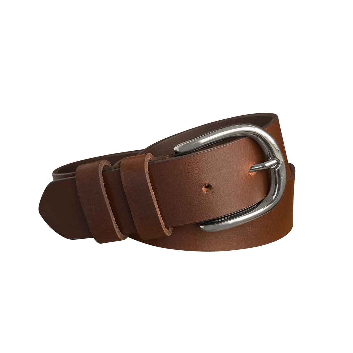 Classic Leather Belt Stitched Double Keeper 38mm - BOP1.75L(N)