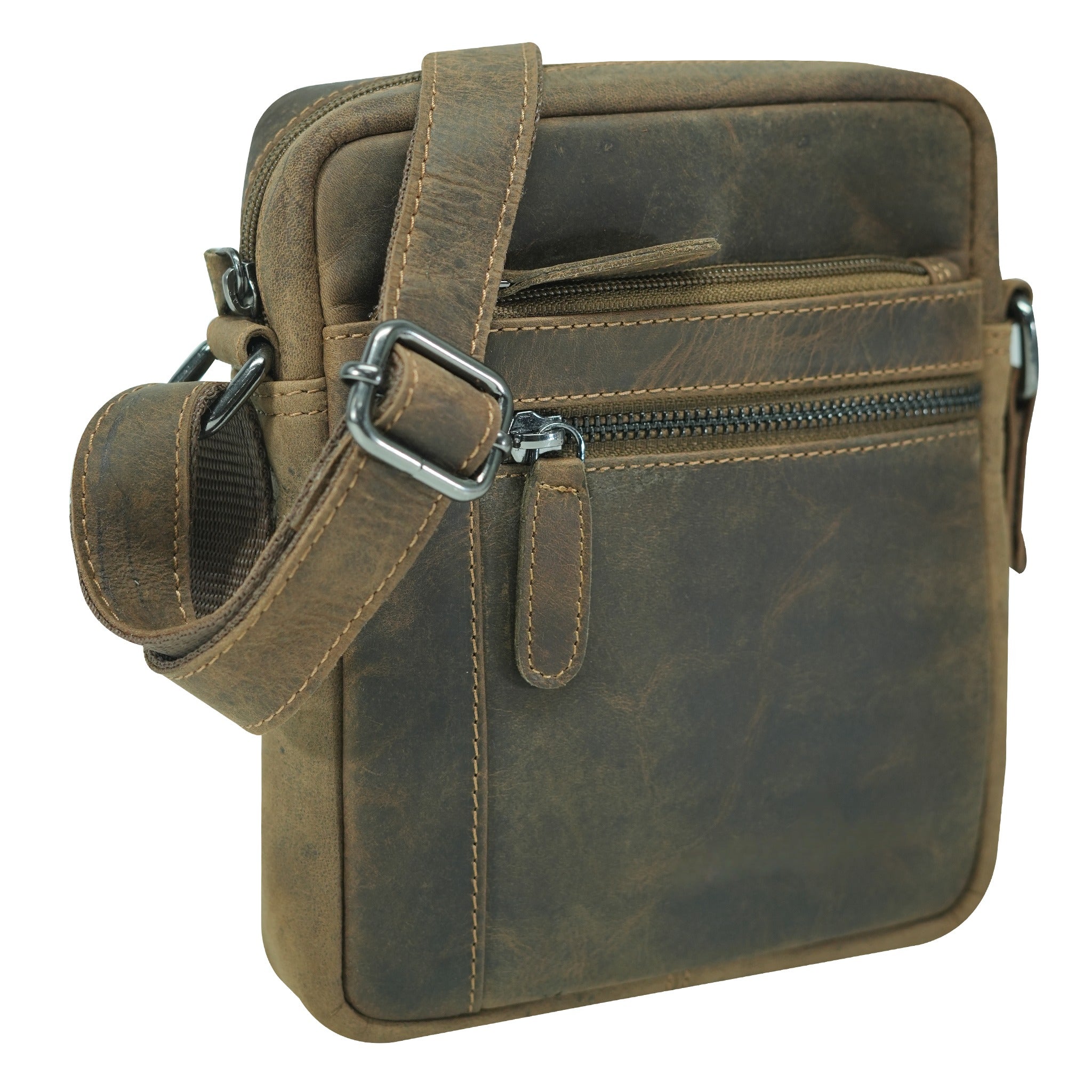 Multi-Zip Leather Crossbody Bag – GWBX102