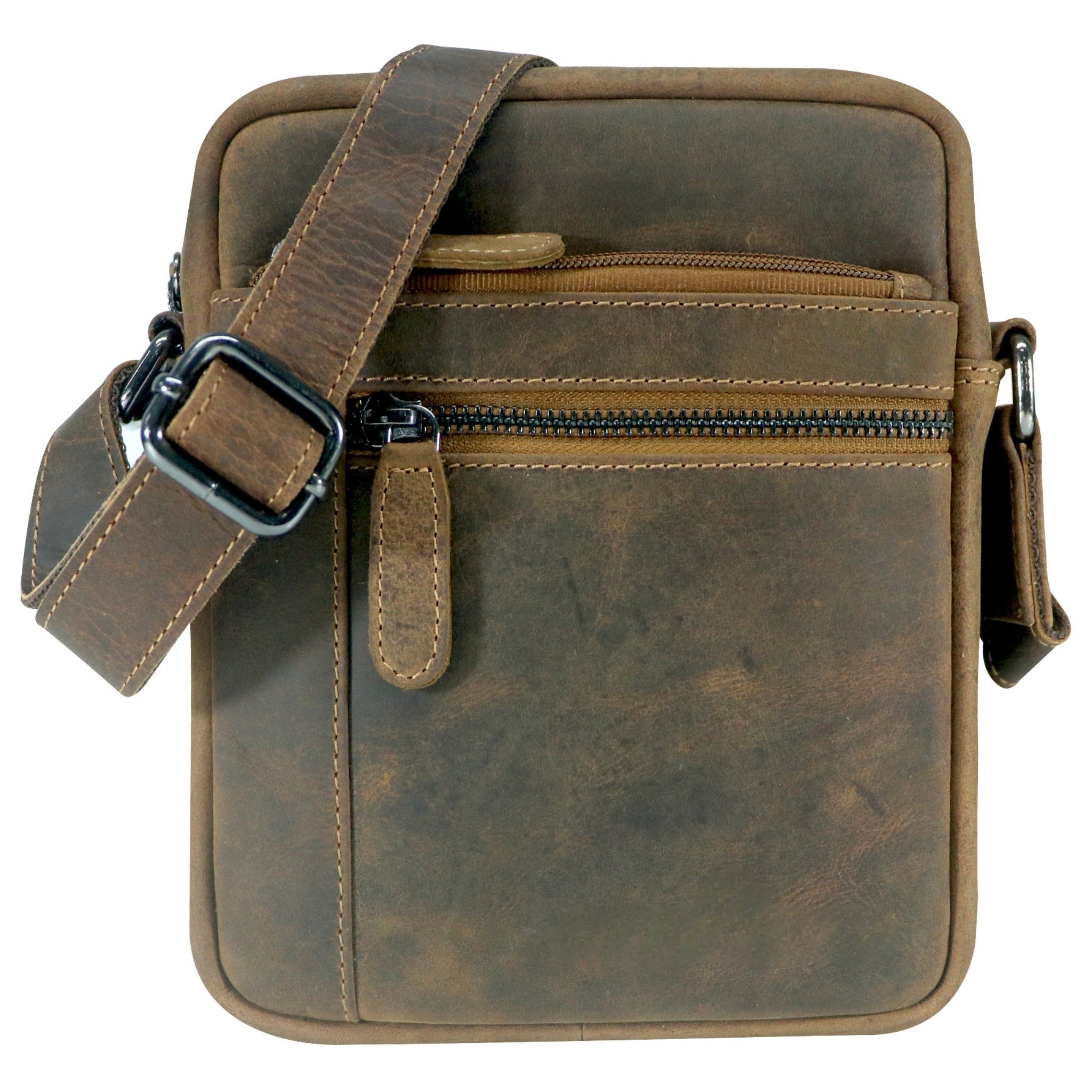 Multi-Zip Leather Crossbody Bag – GWBX102