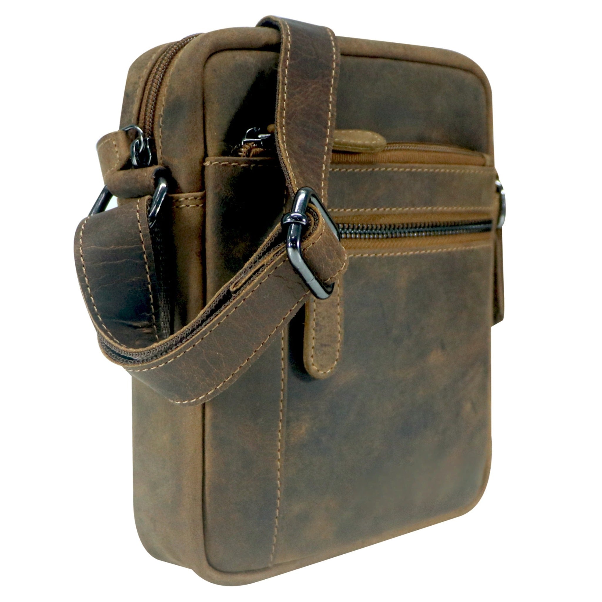 Multi-Zip Leather Crossbody Bag – GWBX102