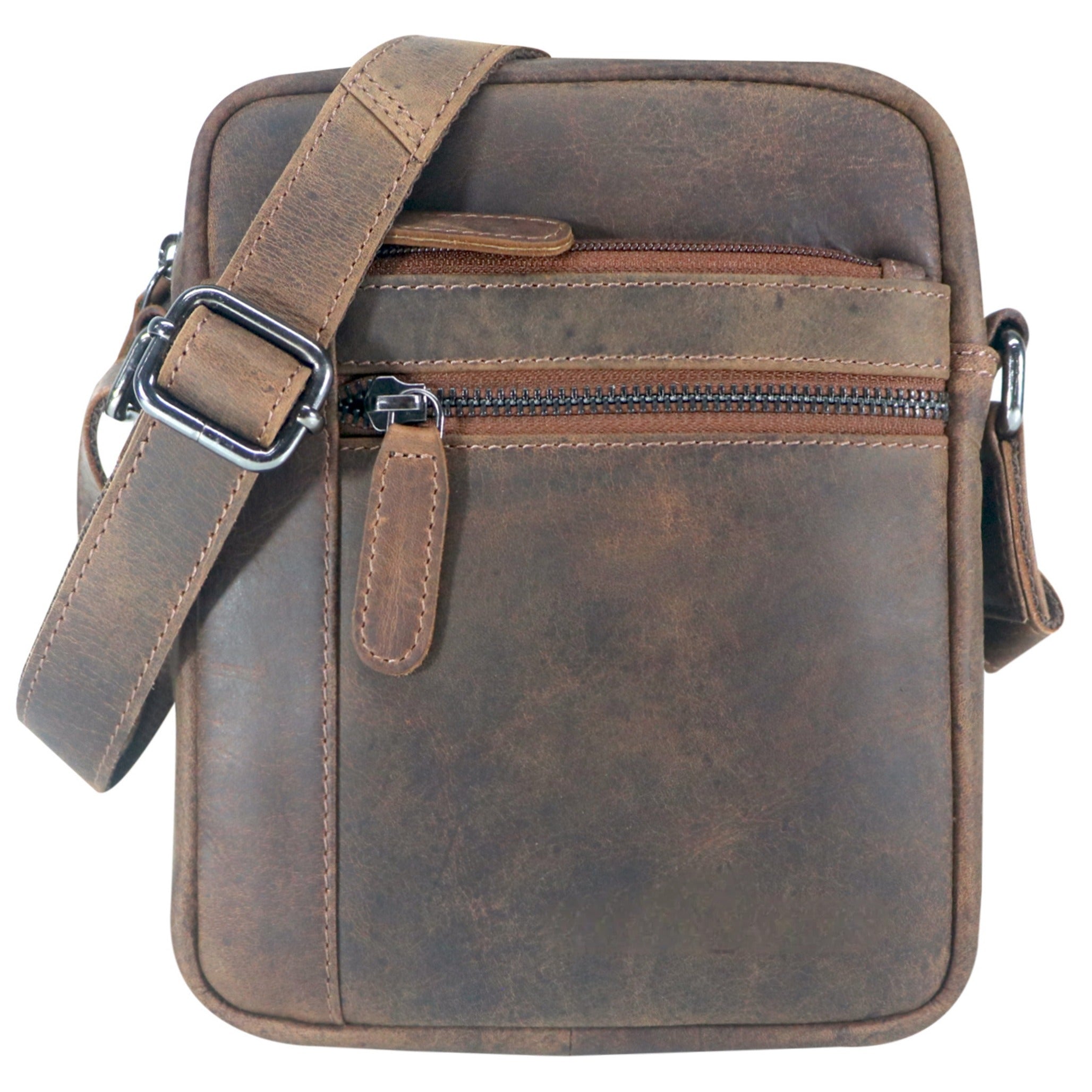 Multi-Zip Leather Crossbody Bag – GWBX102