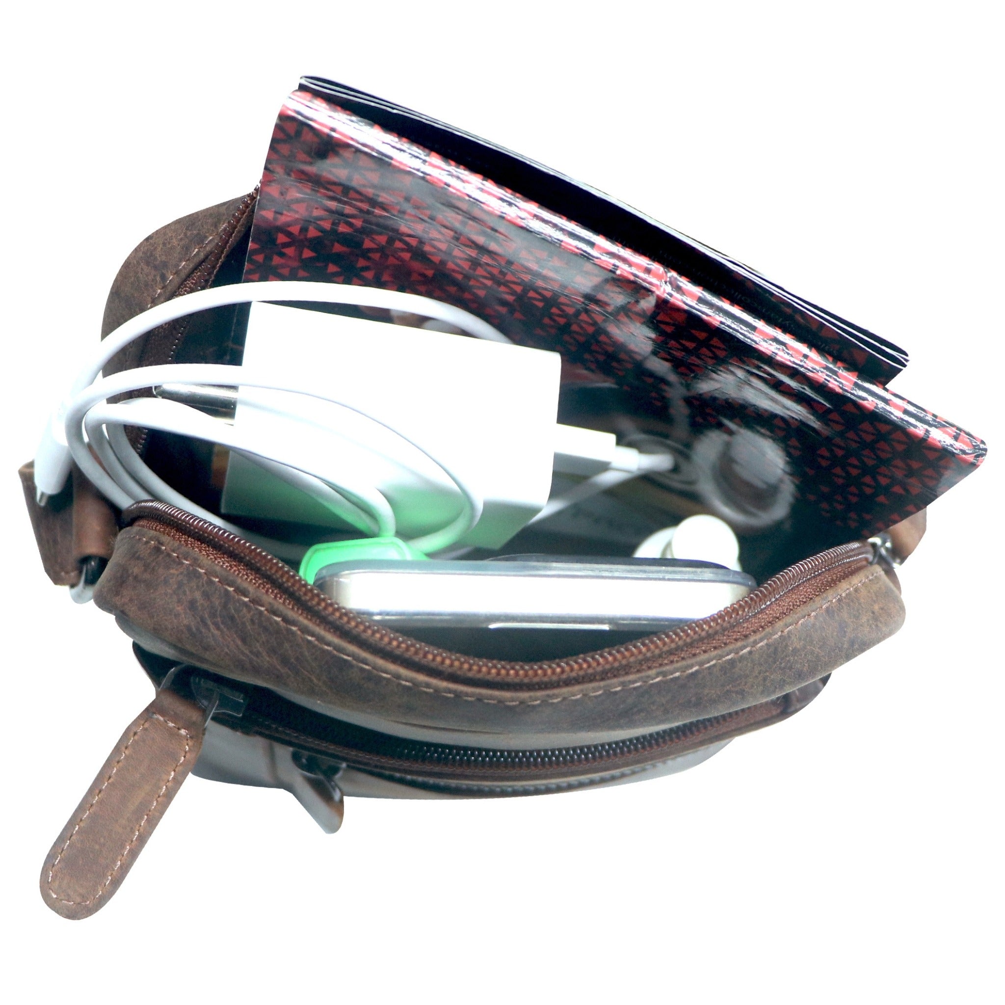 Multi-Zip Leather Crossbody Bag – GWBX102