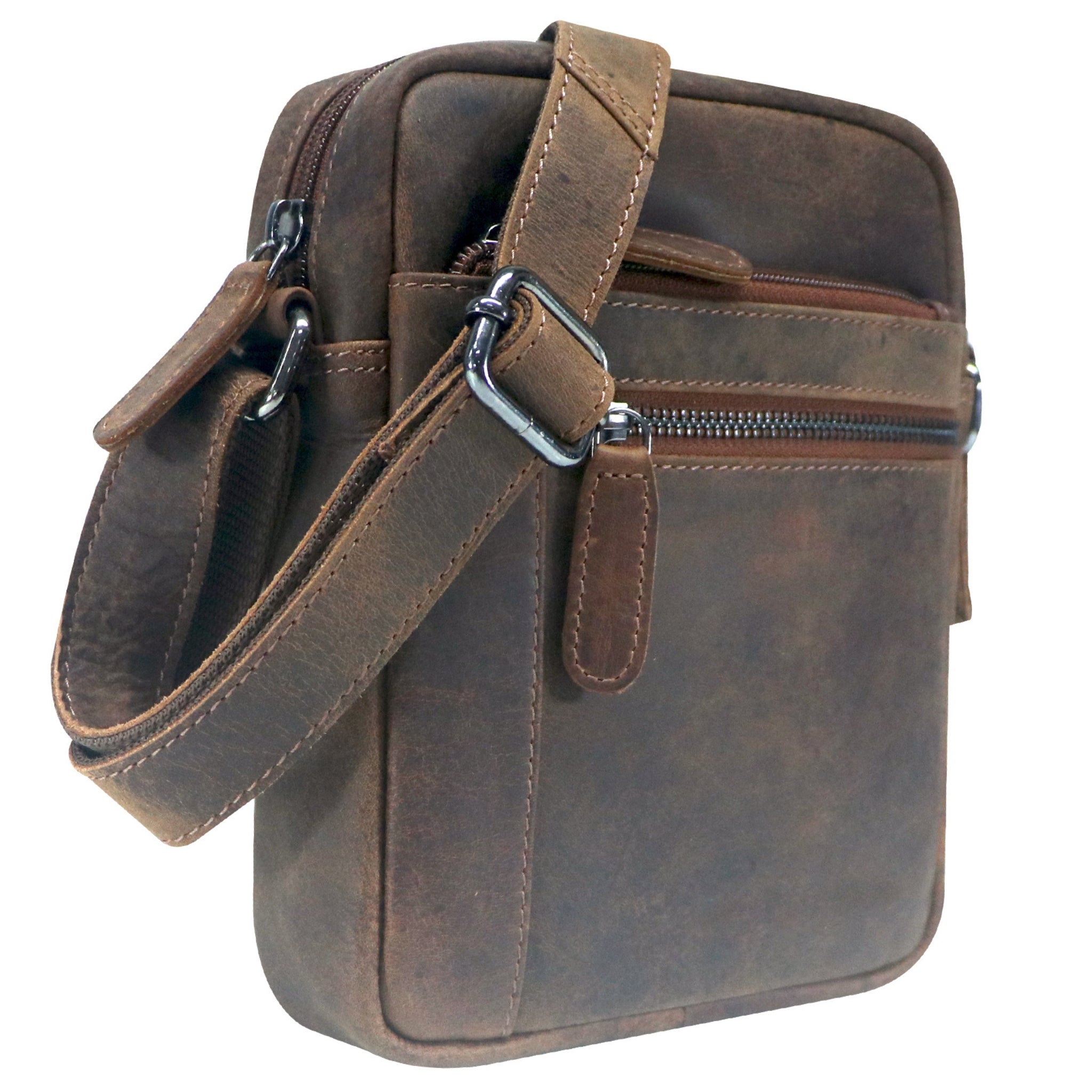Multi-Zip Leather Crossbody Bag – GWBX102