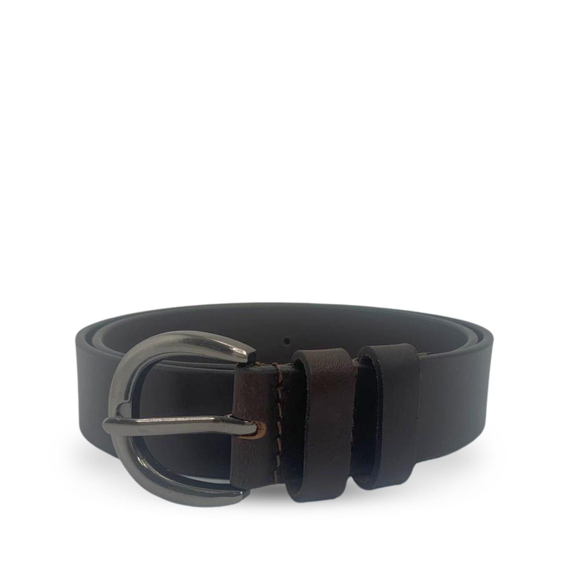 Brown Double Loop Belt. 33mm width