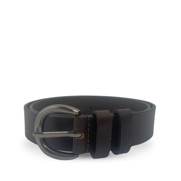 Brown Double Loop Belt. 33mm width