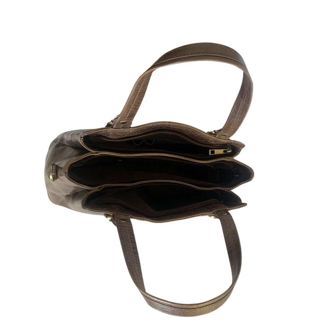 Classic Brown Leather Handbag