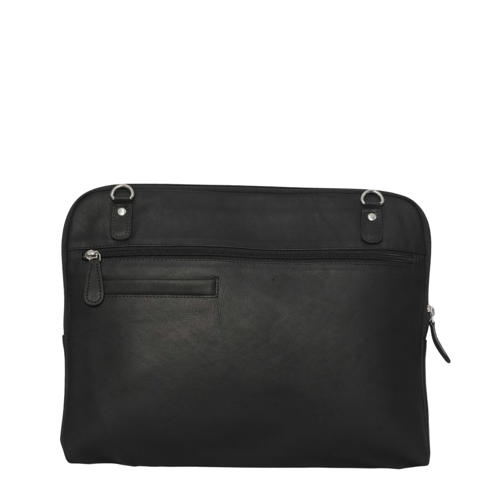 Black Floral Laptop Bag EOP536  back view
