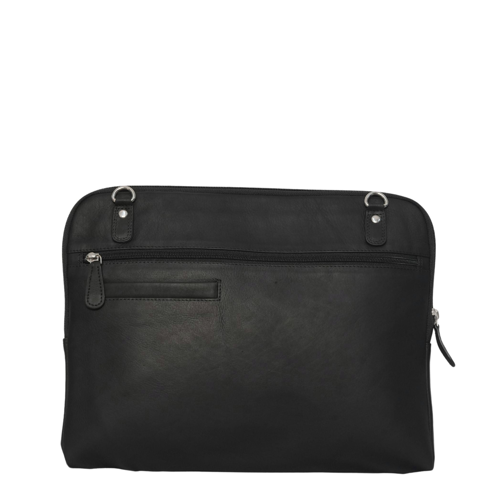 Black Floral Laptop Bag EOP536  back view