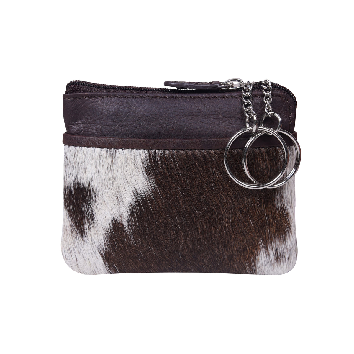 Cenzoni Fashions – Cowhide Zip Coin Purse with Key Rings – HCCP382