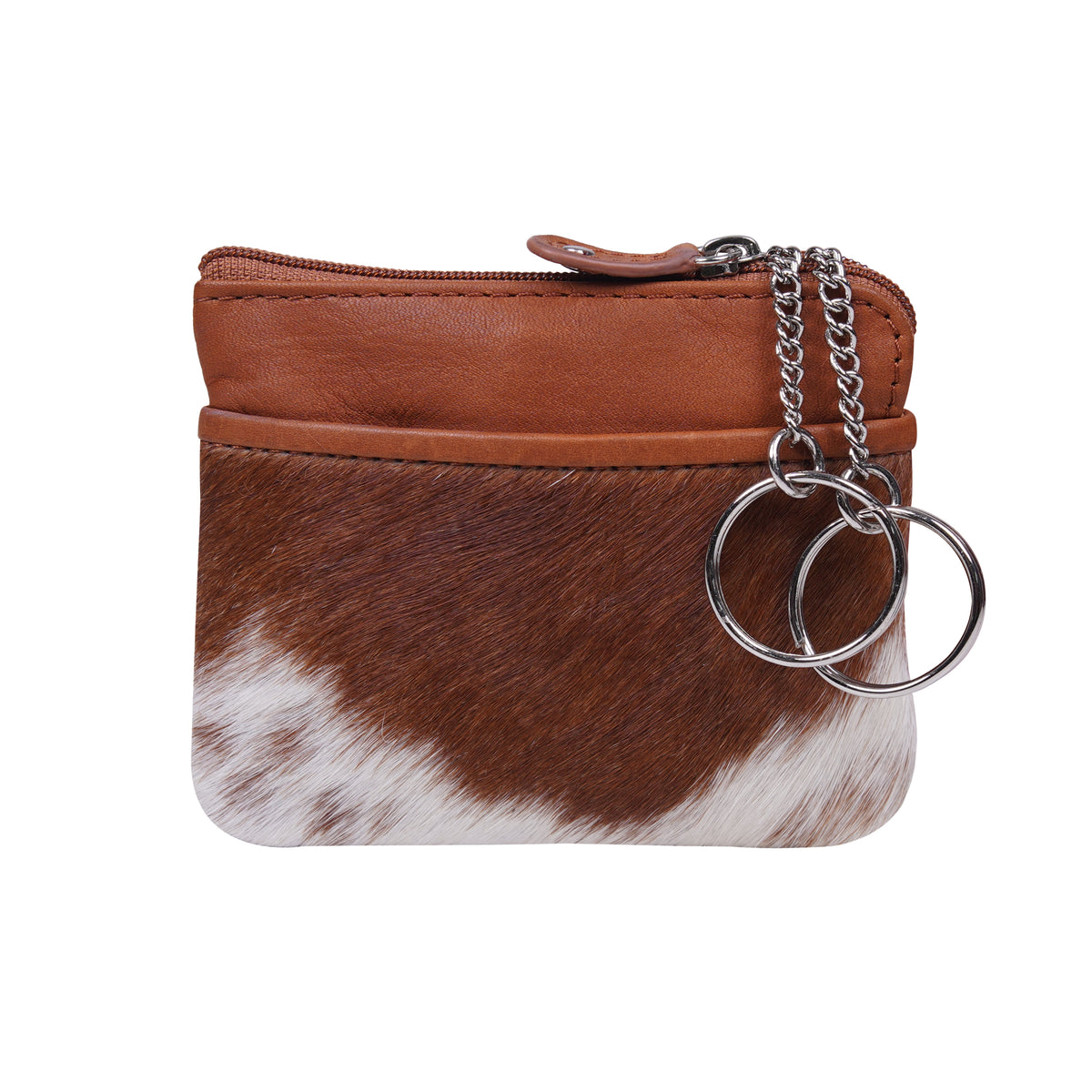 Cenzoni Fashions – Cowhide Zip Coin Purse with Key Rings – HCCP382