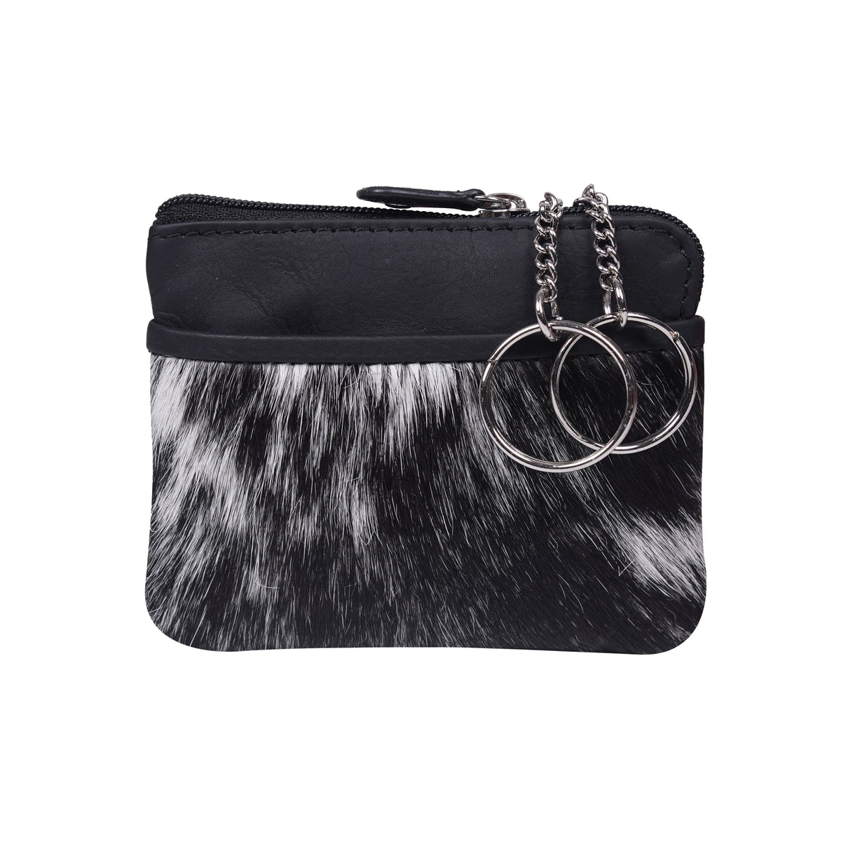 Cenzoni Fashions – Cowhide Zip Coin Purse with Key Rings – HCCP382