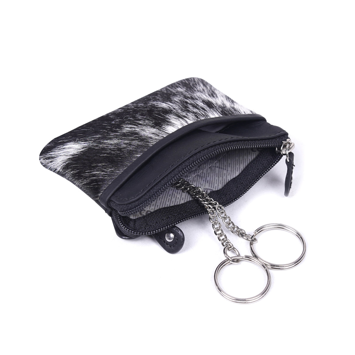 Cenzoni Fashions – Cowhide Zip Coin Purse with Key Rings – HCCP382