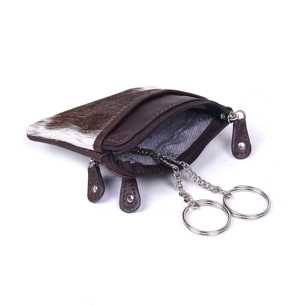 Cenzoni Fashions – Cowhide Zip Coin Purse with Key Rings – HCCP382