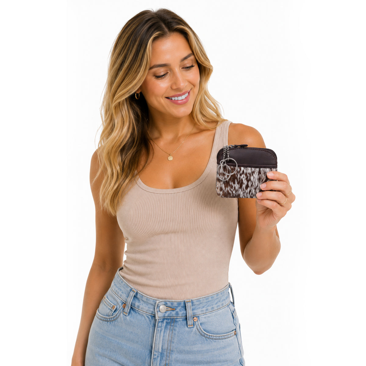 Cenzoni Fashions – Mini Leather Zip Coin Purse – HCCP383