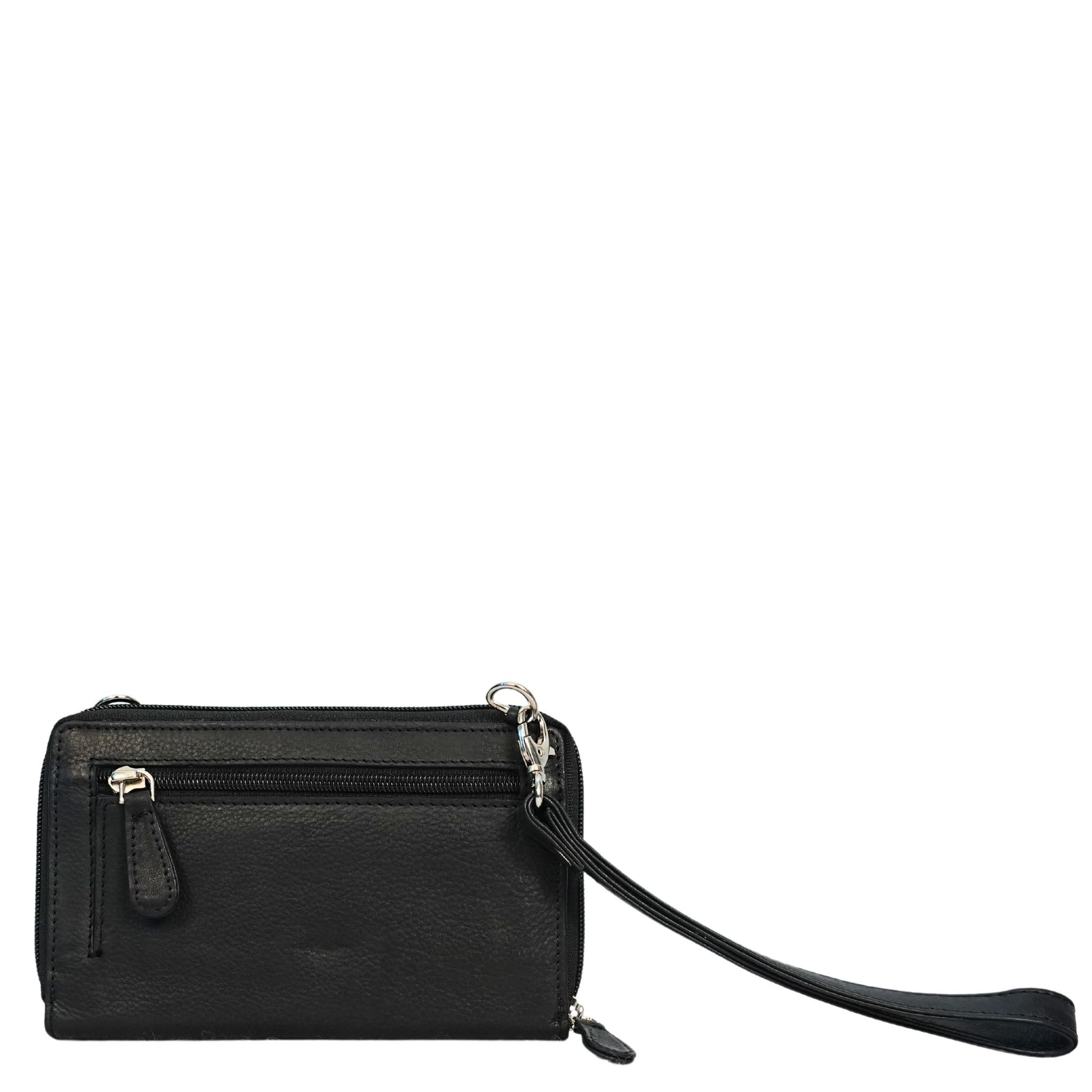 Black small crossbody bag back view