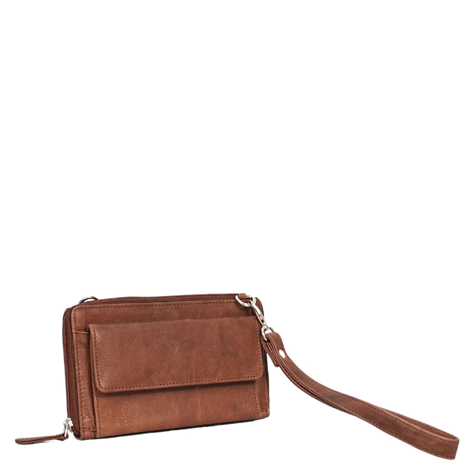Brown small crossbody bag angle view