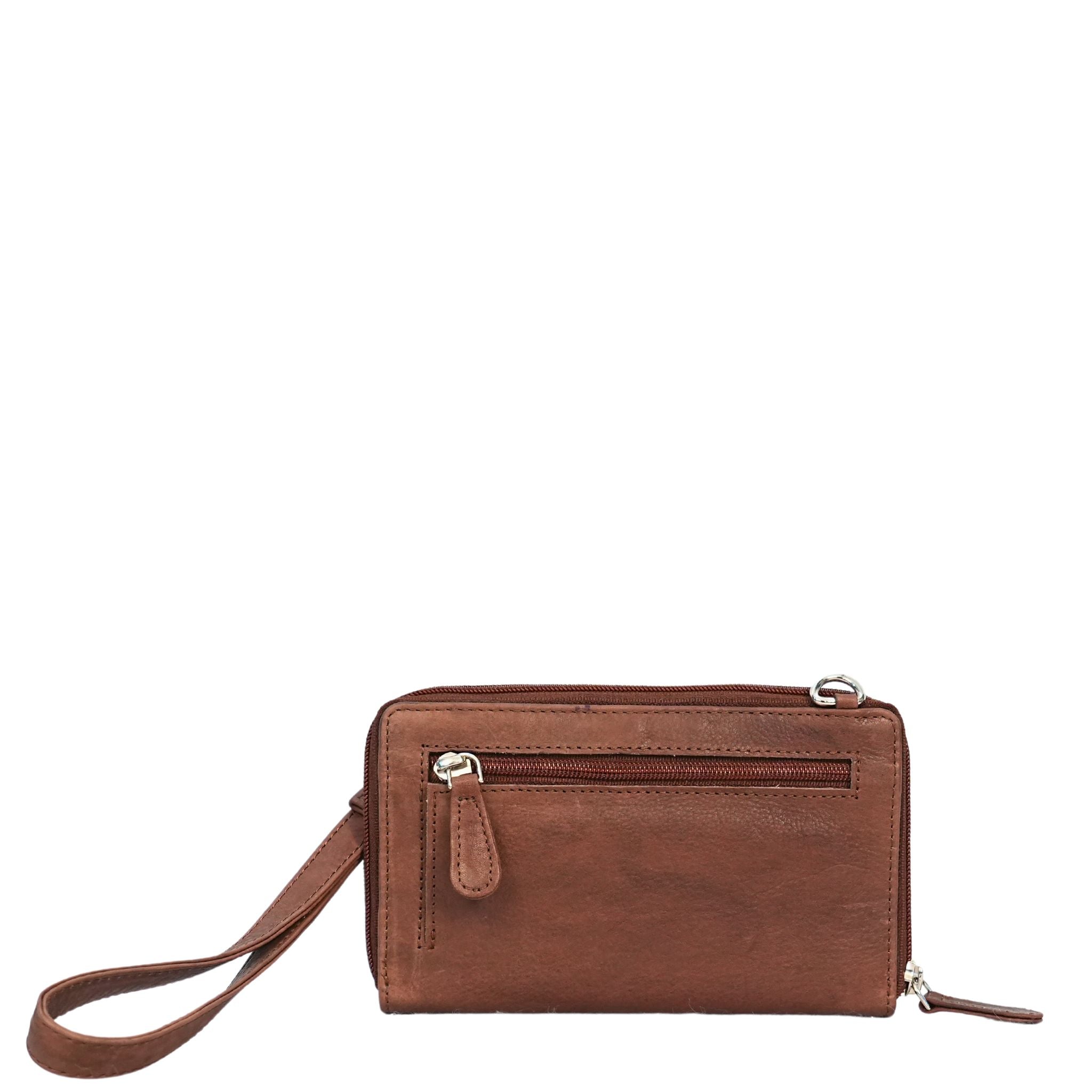 Brown small crossbody bag back view