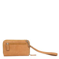 Camel small crossbody bag back view