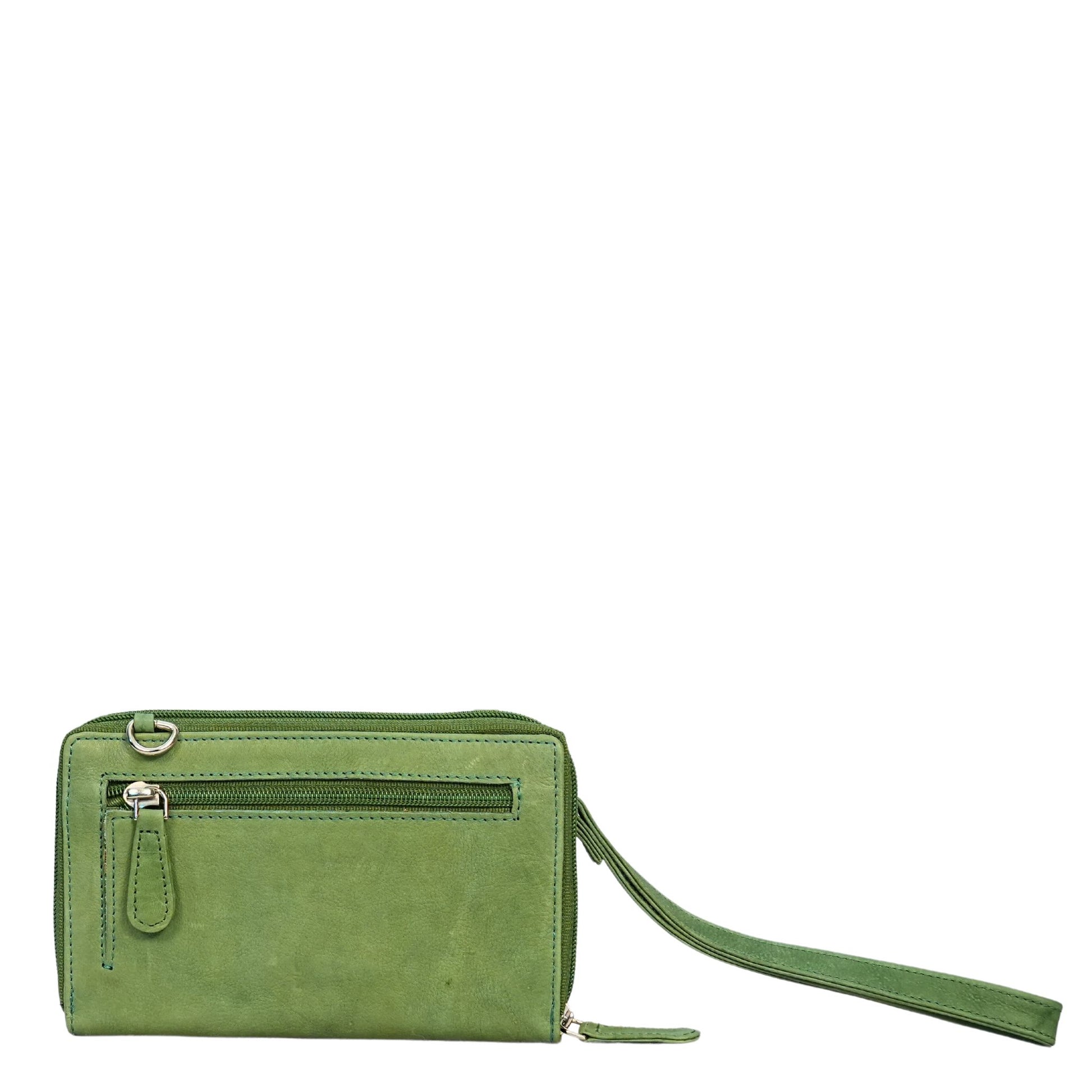 Green small crossbody bag back view