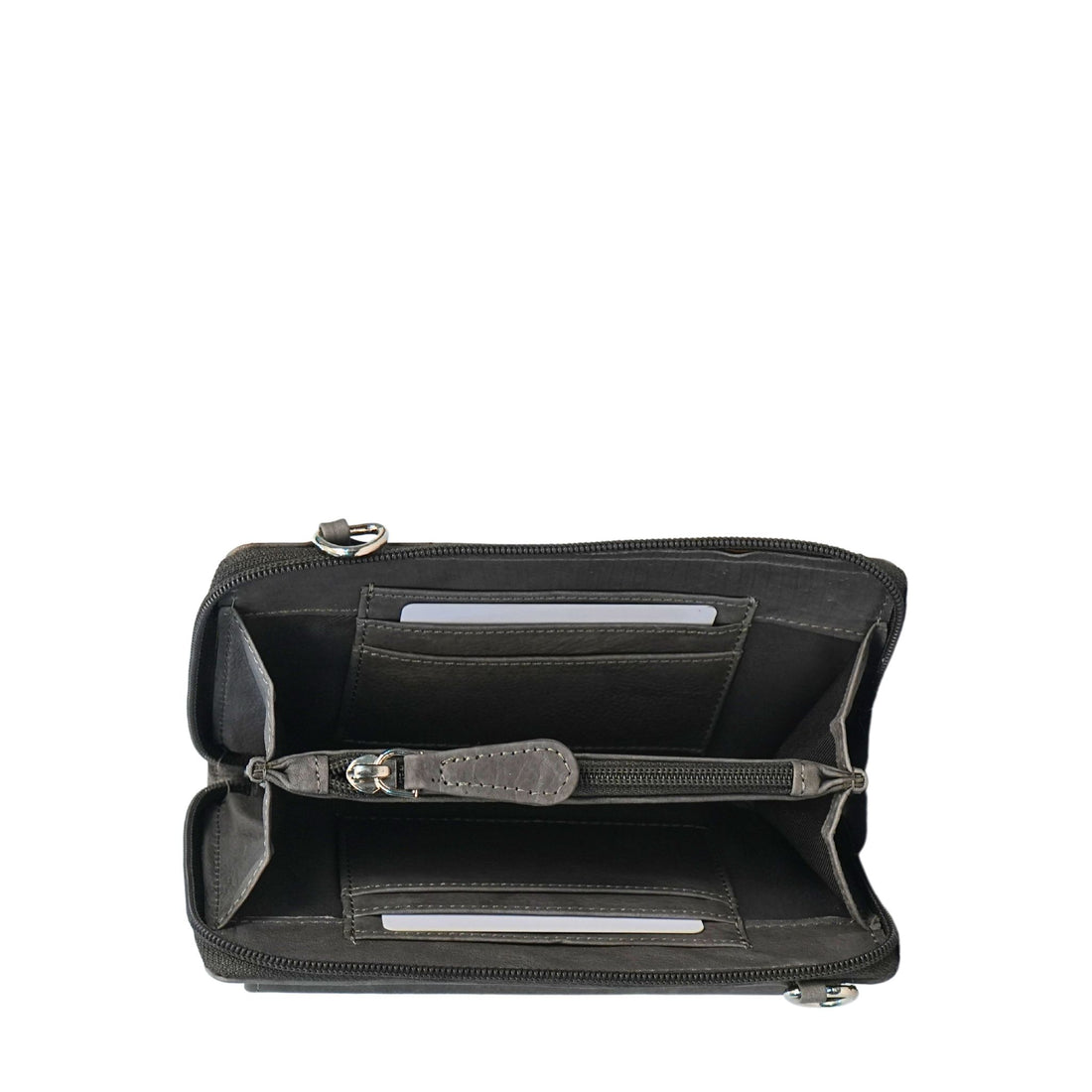 Grey small crossbody bag front view