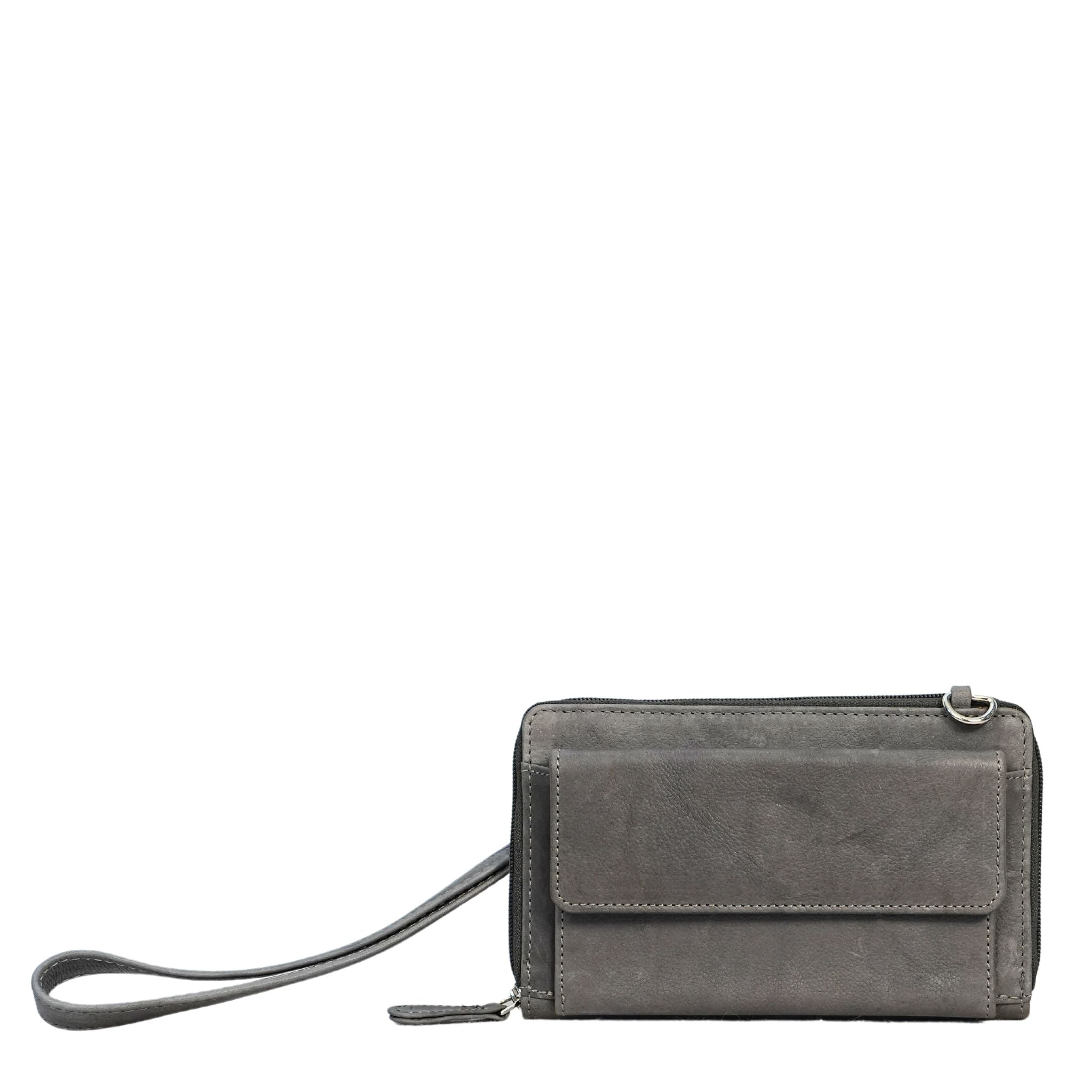 Grey small crossbody bag front view
