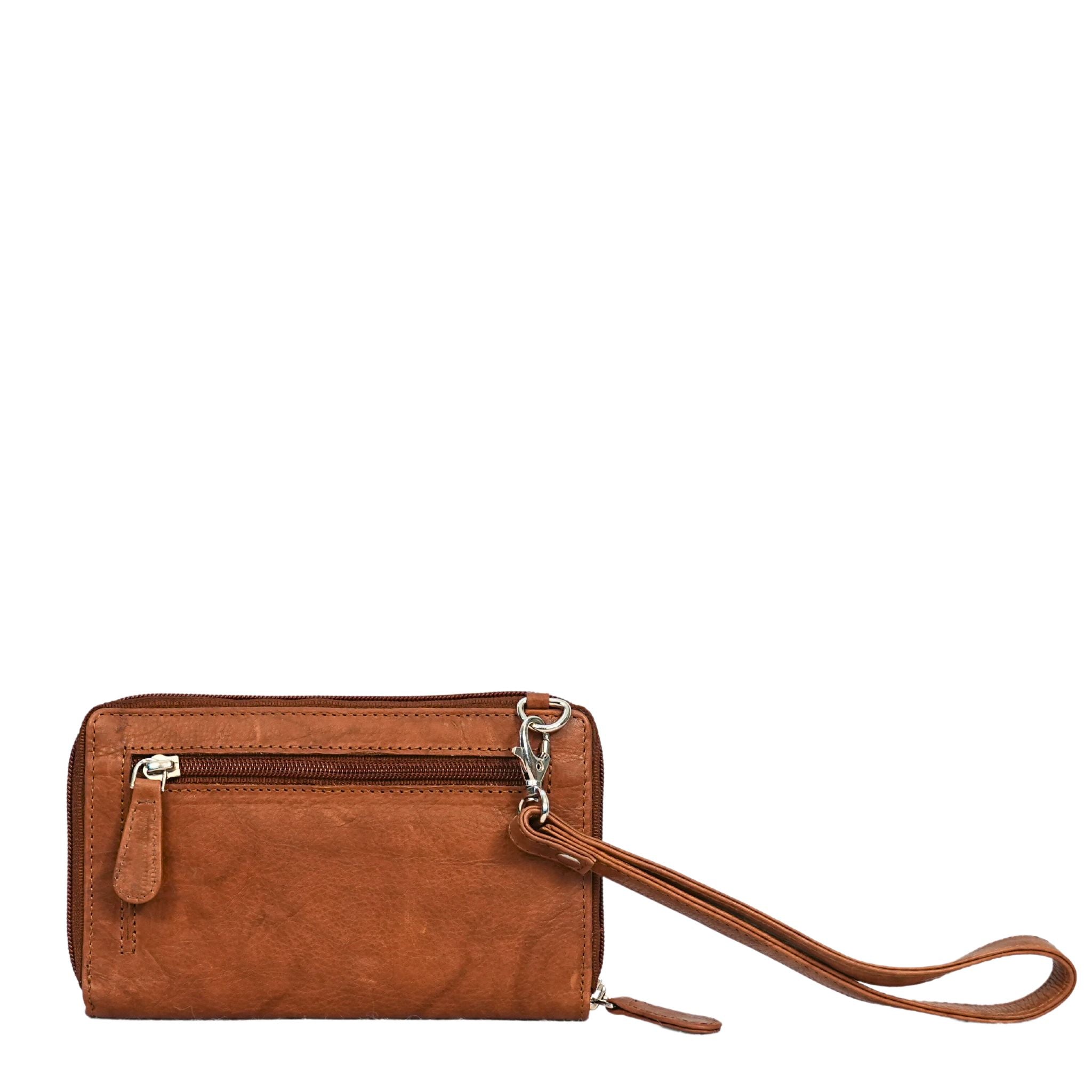 Tan small crossbody bag back view