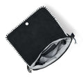 Black toole leather open view
