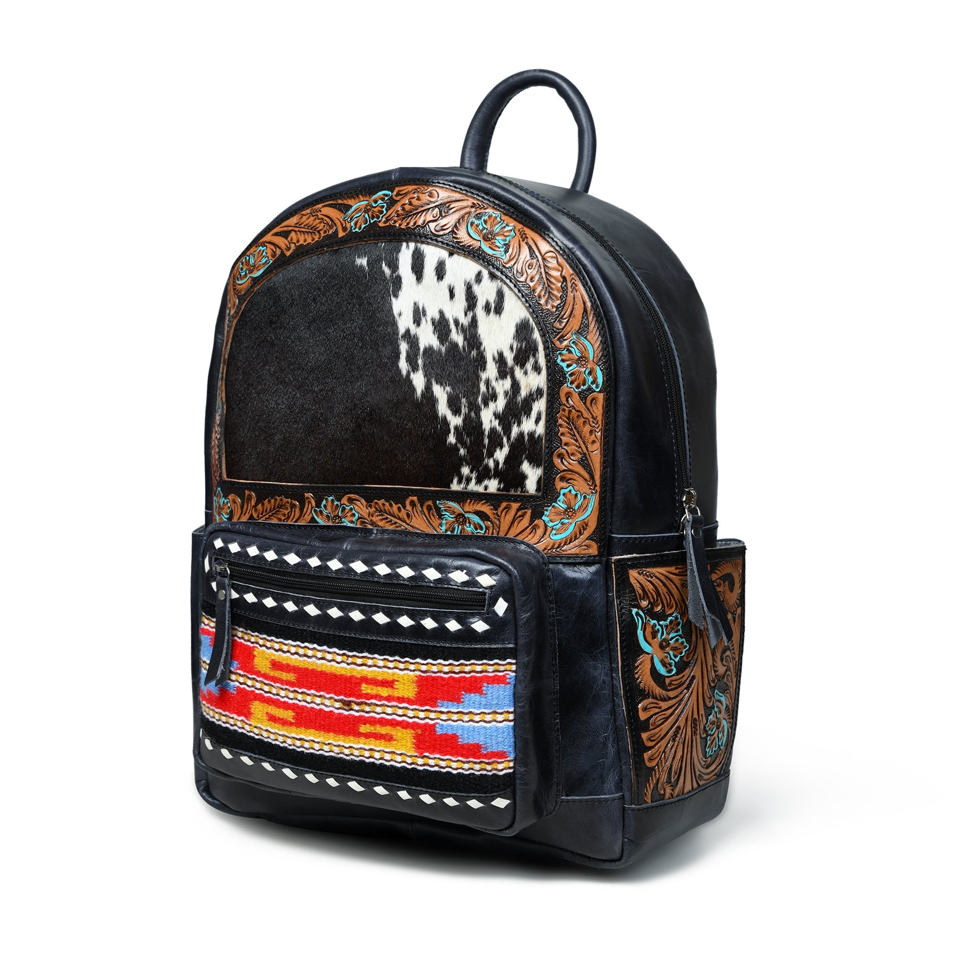 Black backpack angle view