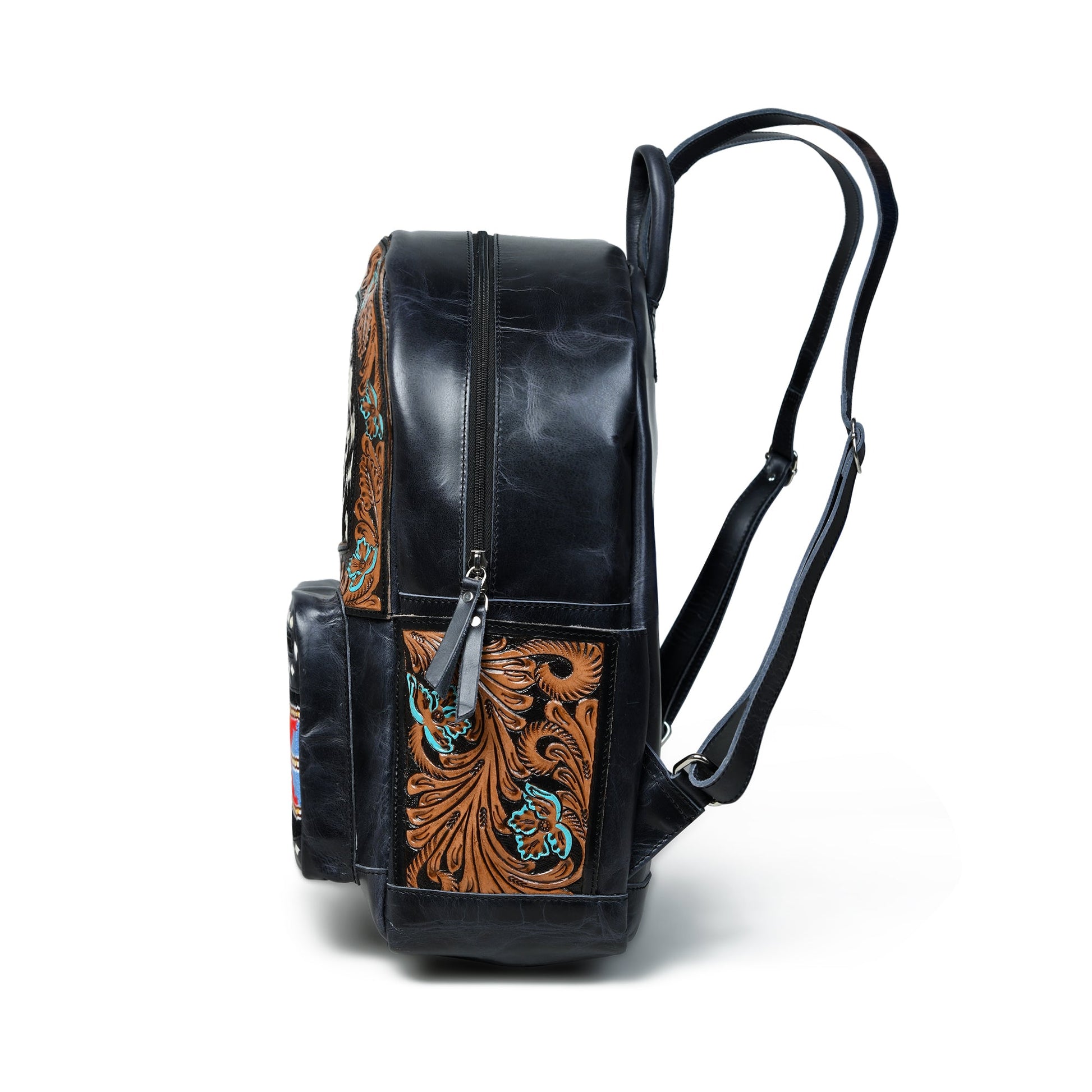 Black backpack side view