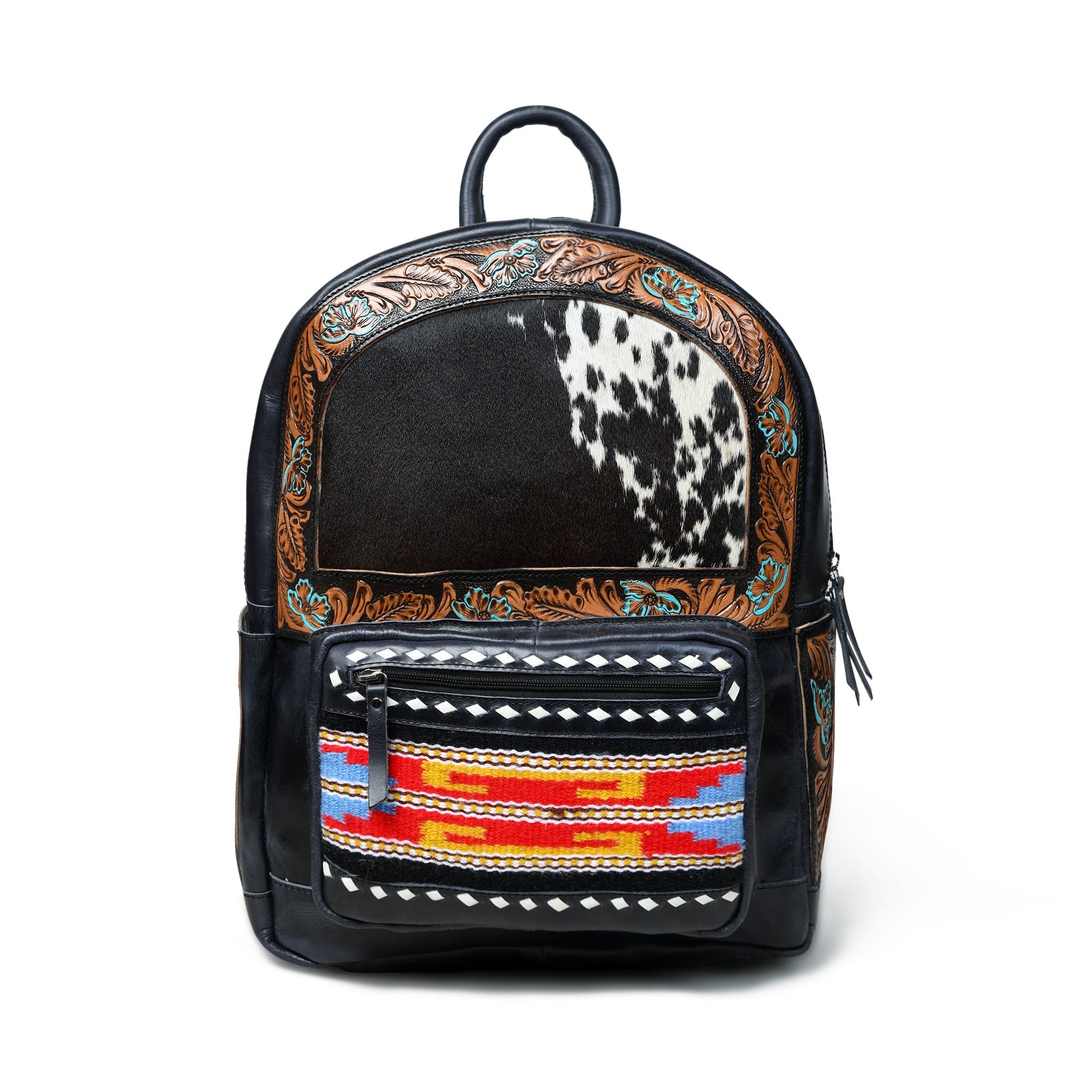 Black backpack front view