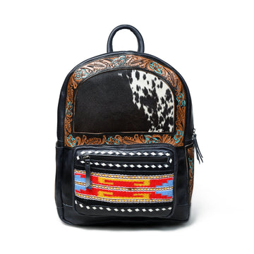 Black backpack front view
