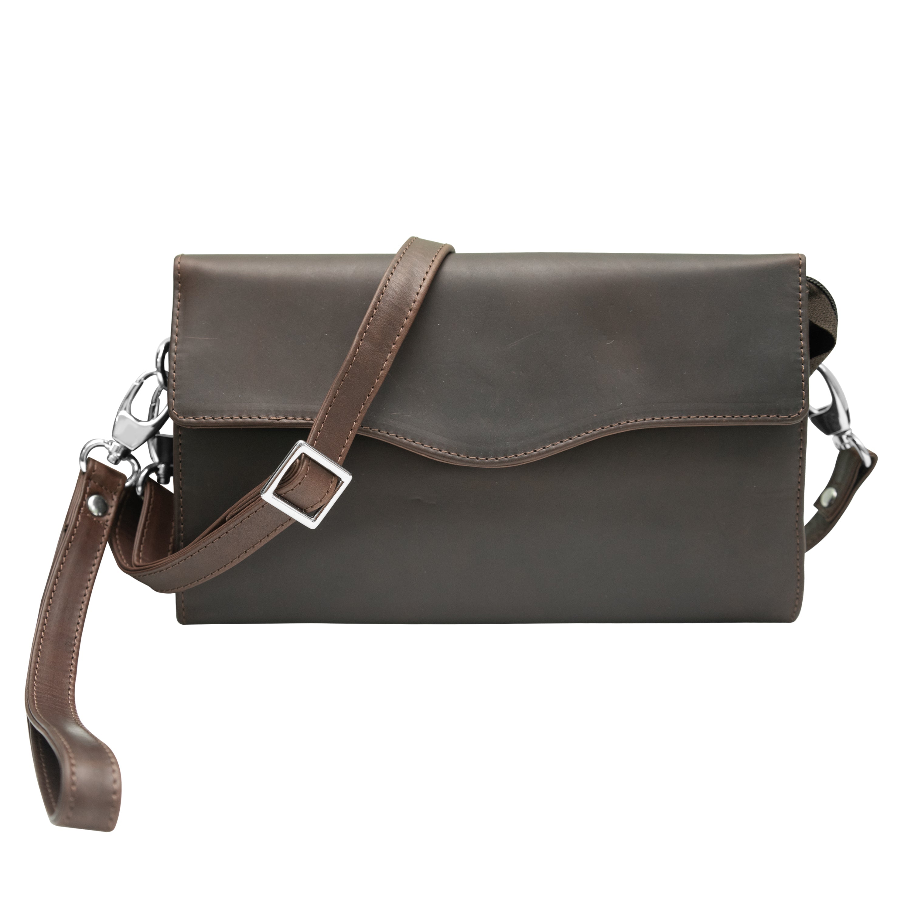 Aria Leather Crossbody Clutch - OPL04