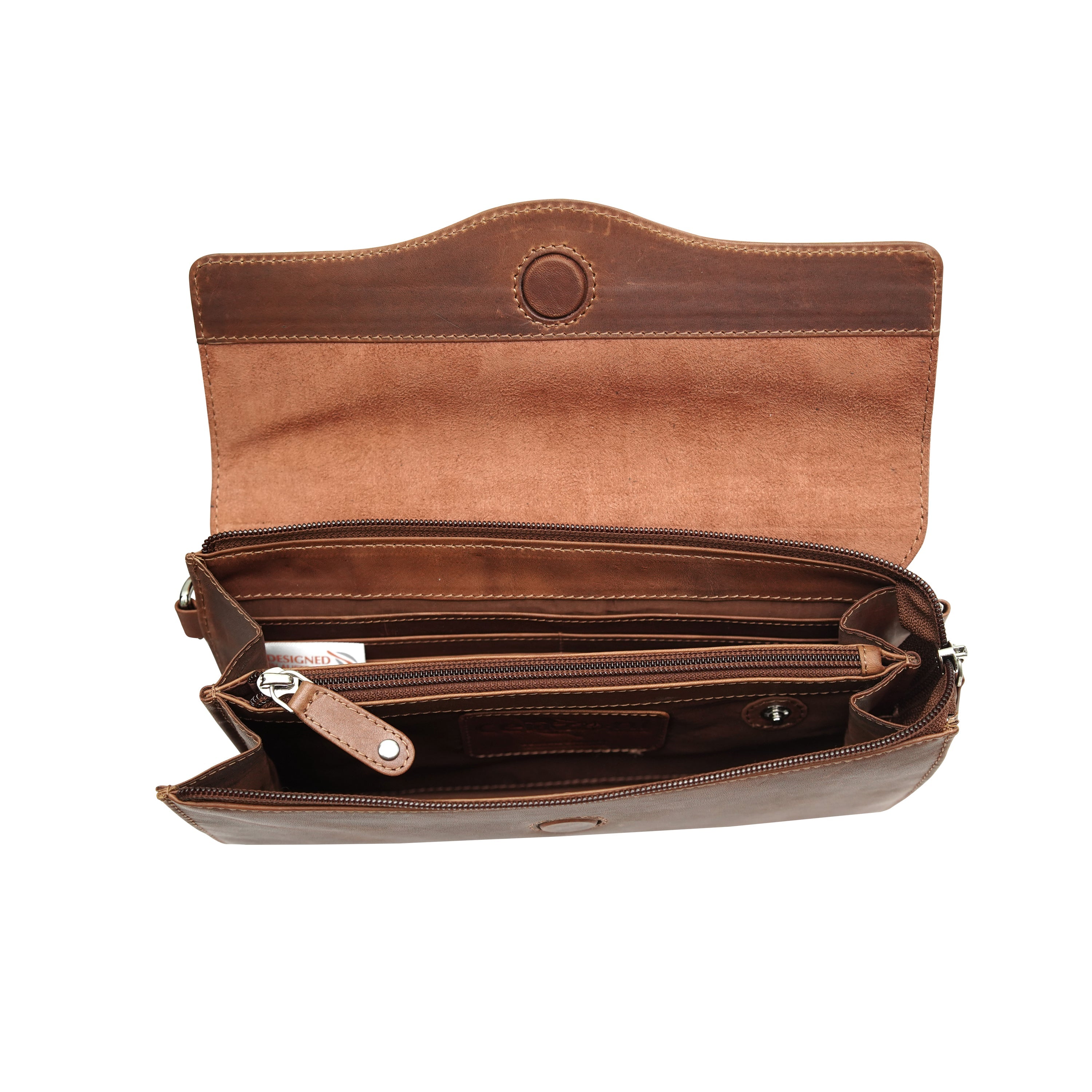 Aria Leather Crossbody Clutch - OPL04