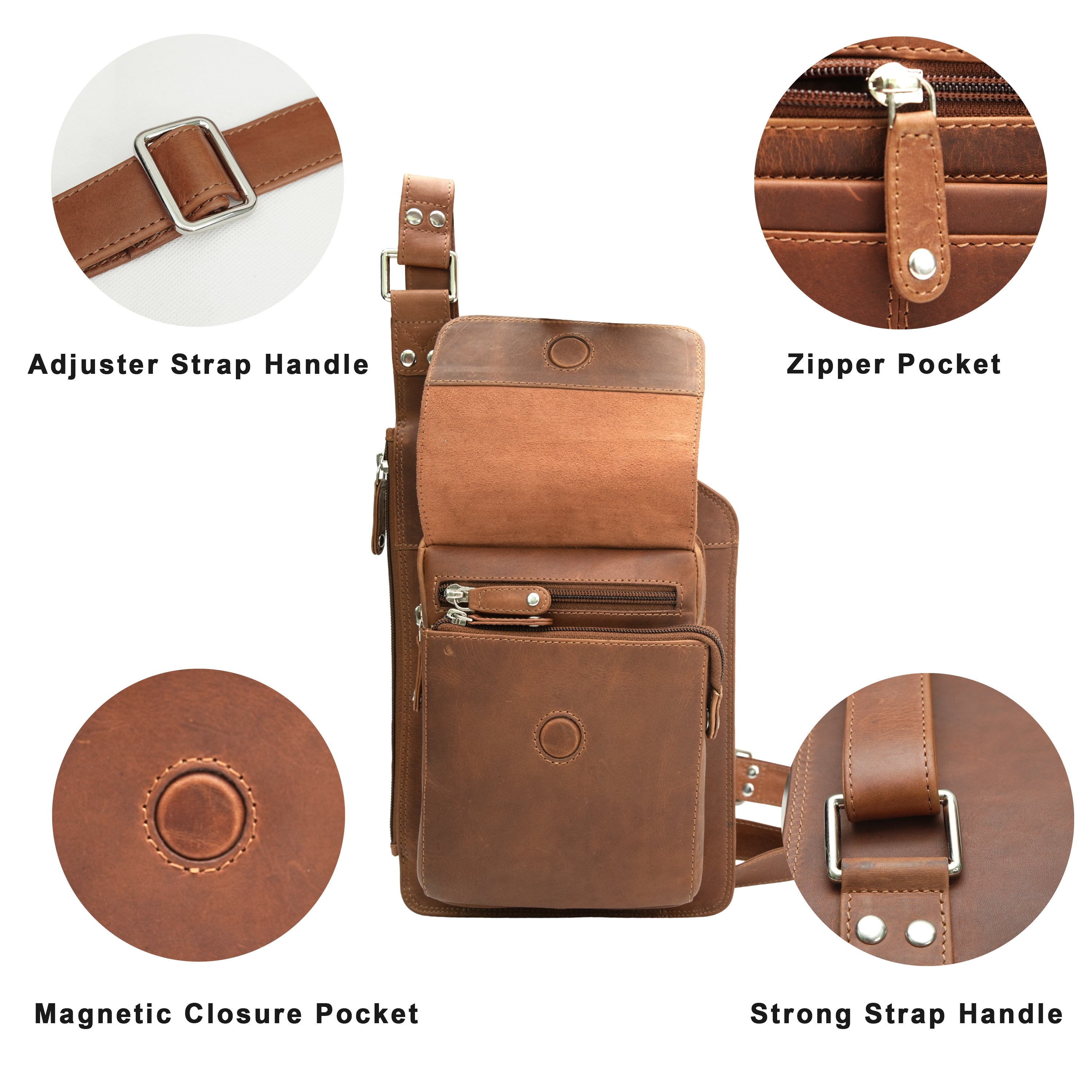 Cenzoni Fashions – Leather Sling Bag – OPL15