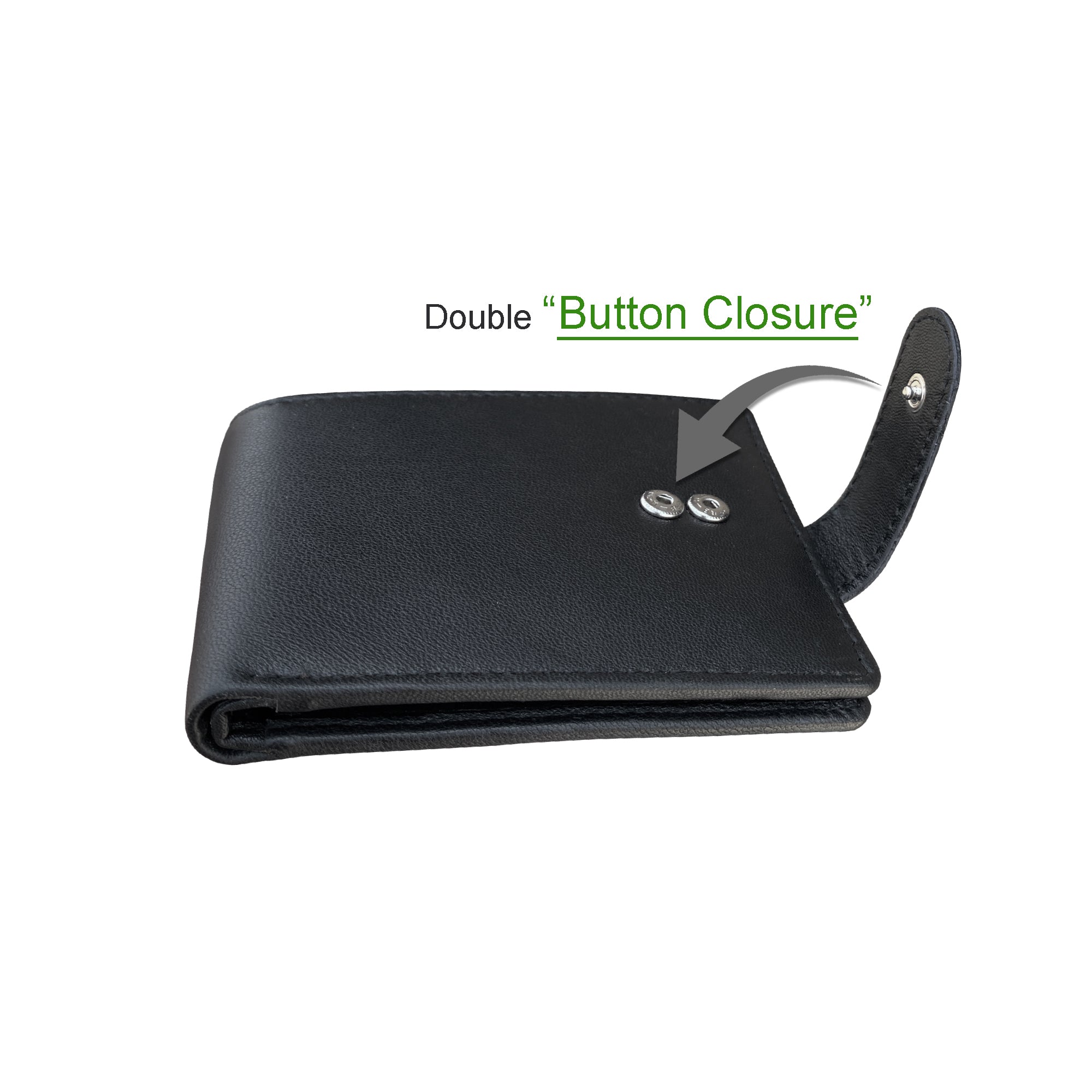 HD Leather - Men's Sheepskin Leather Tab Wallet - SMW01HLBL