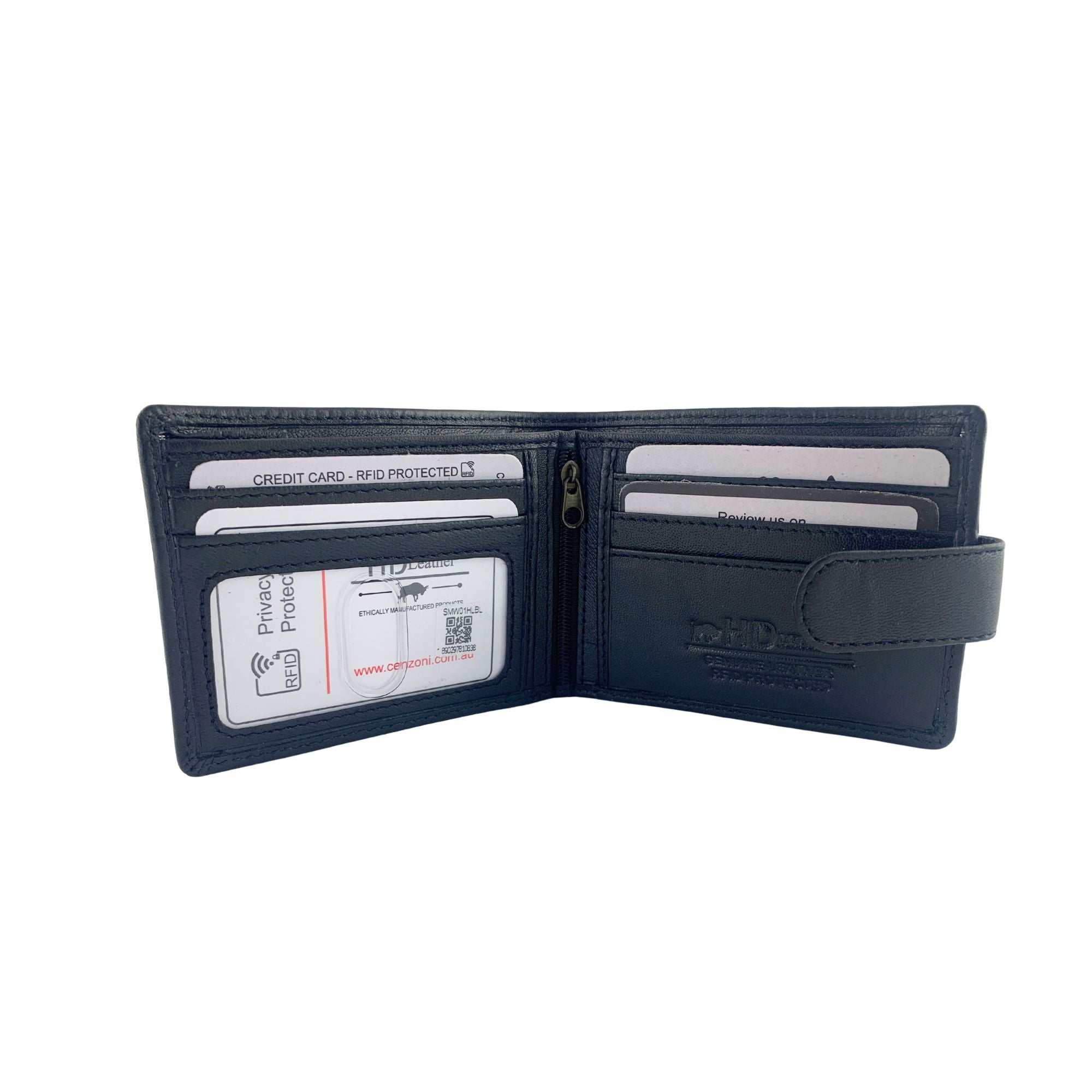RFID Leather Wallet with Hidden Note Slot - SMW0HL