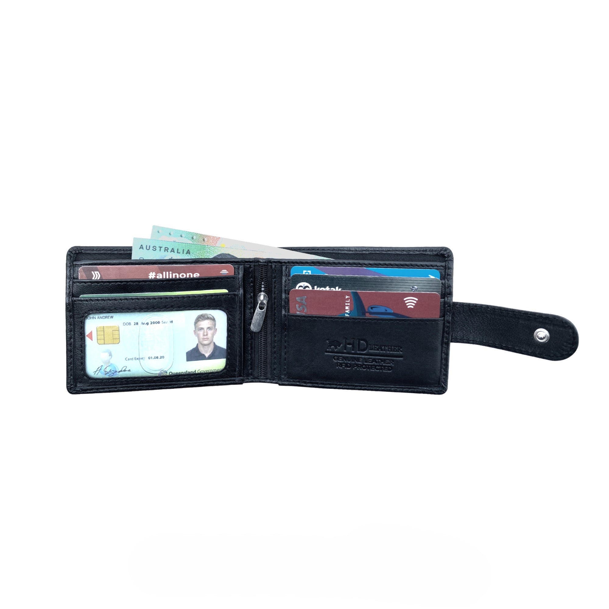 HD Leather - Men's Sheepskin Leather Wallet - SMW01ZL